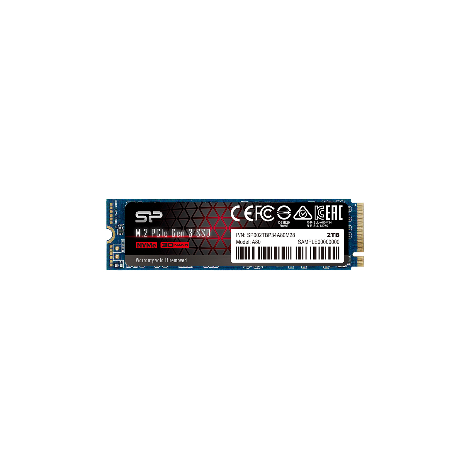 Накопитель SSD M.2 2280 2TB Silicon Power (SP002TBP34A80M28)