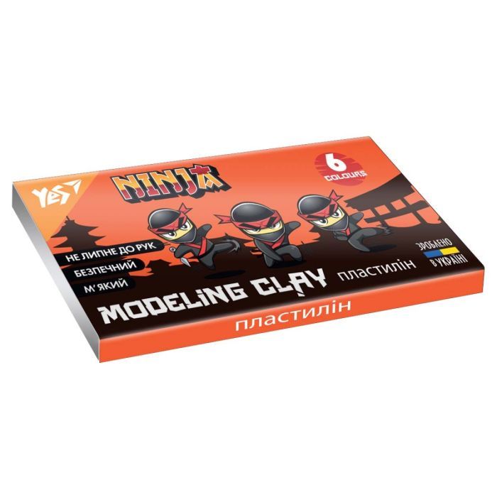 Пластилин Yes Ninja 6 цветов 120 г (540624)