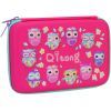Пенал Cool For School з тисненням 1 відділення Фуксія (QT-5626-Rosered)