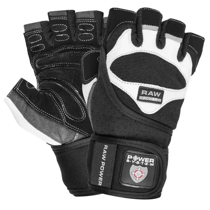 Перчатки для фитнеса Power System Raw Power PS-2850 Black/White L (PS-2850_L_Black-White)