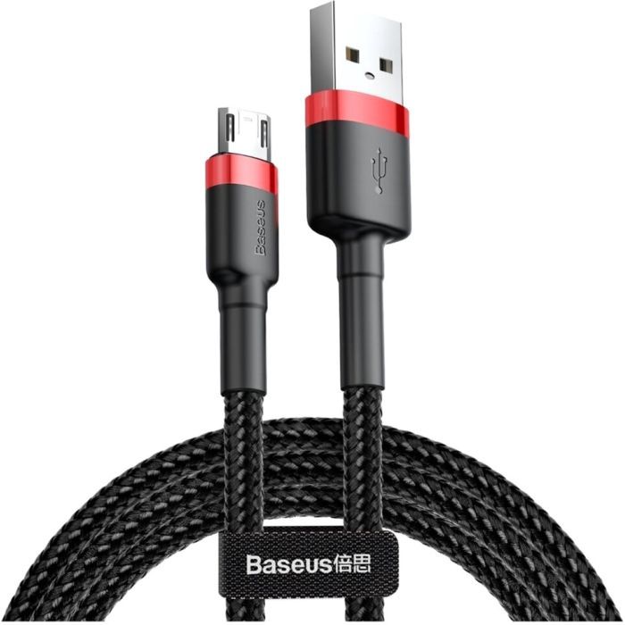 Дата кабель USB 2.0 AM to Micro 5P 3.0m 2A Gray-Black Baseus (CAMKLF-HG1)