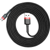 Дата кабель USB 2.0 AM to Micro 5P 3.0m 2A Red-Black Baseus (CAMKLF-H91) зображення 2