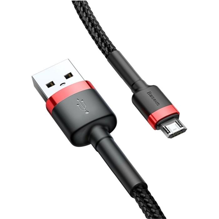 Дата кабель USB 2.0 AM to Micro 5P 3.0m 2A Gray-Black Baseus (CAMKLF-HG1) зображення 3