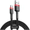 Дата кабель USB 2.0 AM to Micro 5P 3.0m 2A Red-Black Baseus (CAMKLF-H91)
