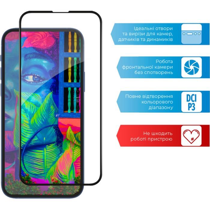 Стекло защитное ACCLAB Full Glue Apple iPhone 13 mini (1283126515415) изображение 4