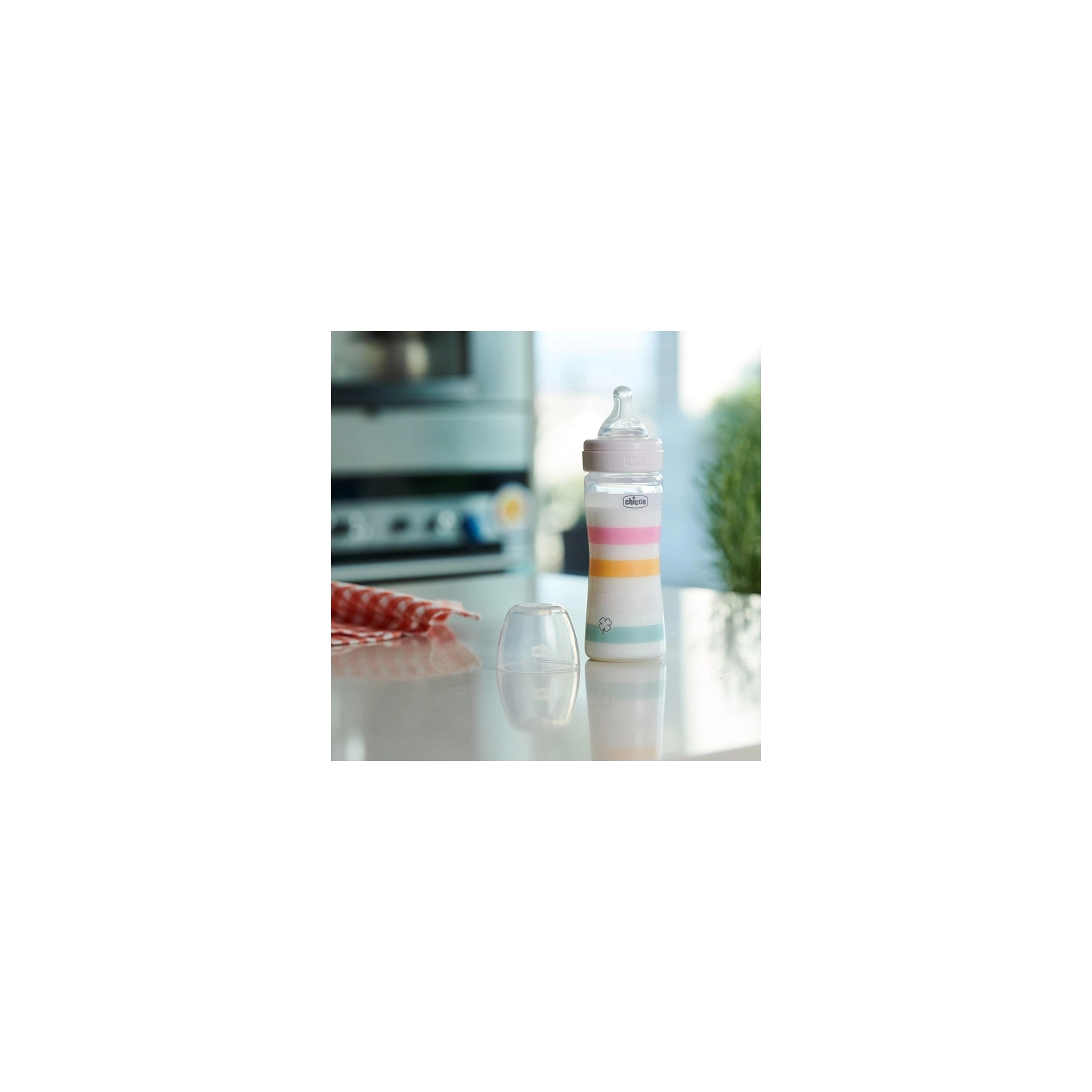 Пляшечка для годування Chicco Well-Being Colors з силіконовою соскою 2м+ 250 мл Рожева (28623.11) зображення 2