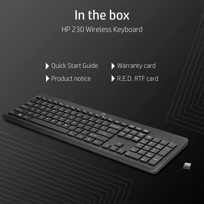 Клавіатура HP 230 Wireless UA Black (3L1E7AA) зображення 2