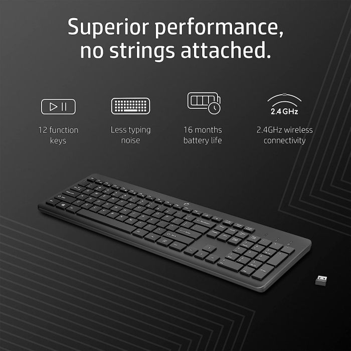 Клавіатура HP 230 Wireless UA Black (3L1E7AA) зображення 5
