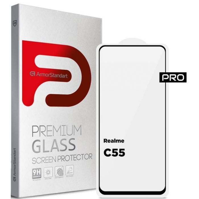 Стекло защитное Armorstandart Pro Realme C55 Black (ARM67931)