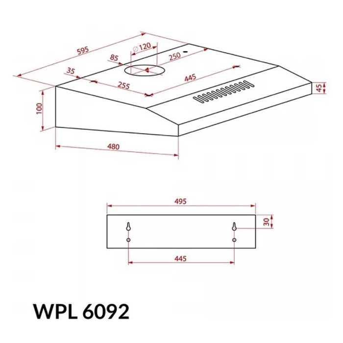 Вытяжка кухонная Weilor WPL 6092 FBL изображение 9