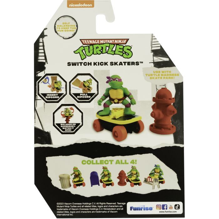 Игровой набор Funrise TMNT Черепашки-ниндзя классические Скейтбордист с лаунчером Донателло (71042) изображение 4