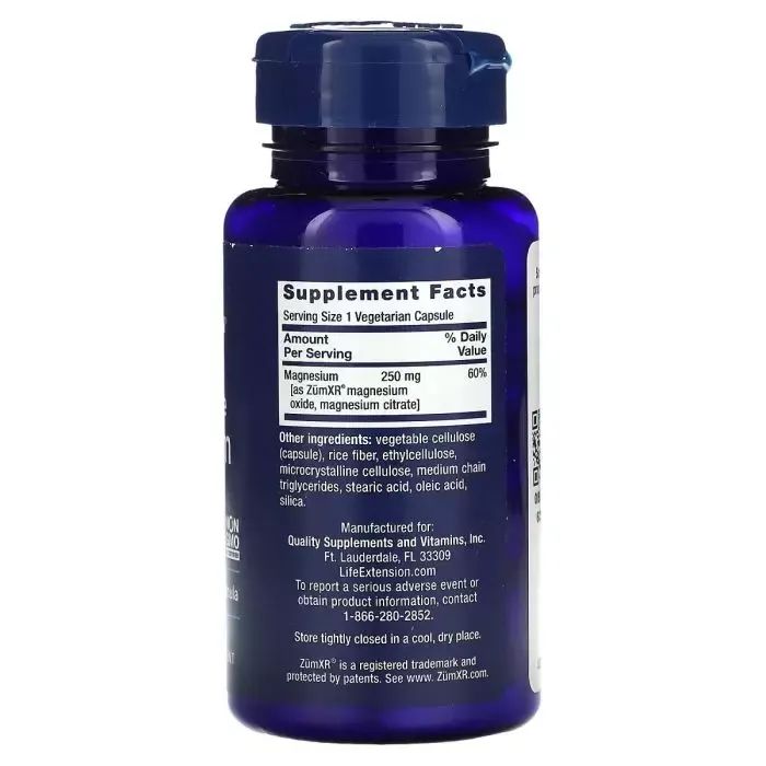 Минералы Life Extension Магний пролонгированного действия, Extend-Release Magnesium, 60 ве (LEX-21076) изображение 2