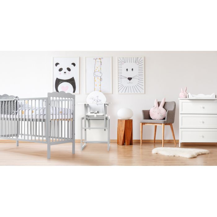 Кроватка Klups Oliver 120 х 60 см Серая (OLIVER1) изображение 2