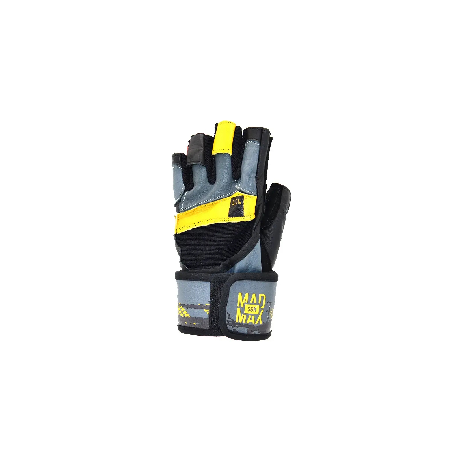 Перчатки для фитнеса MadMax MFG-880 Signature Black/Grey/Yellow XXL (MFG-880_XXL) изображение 2