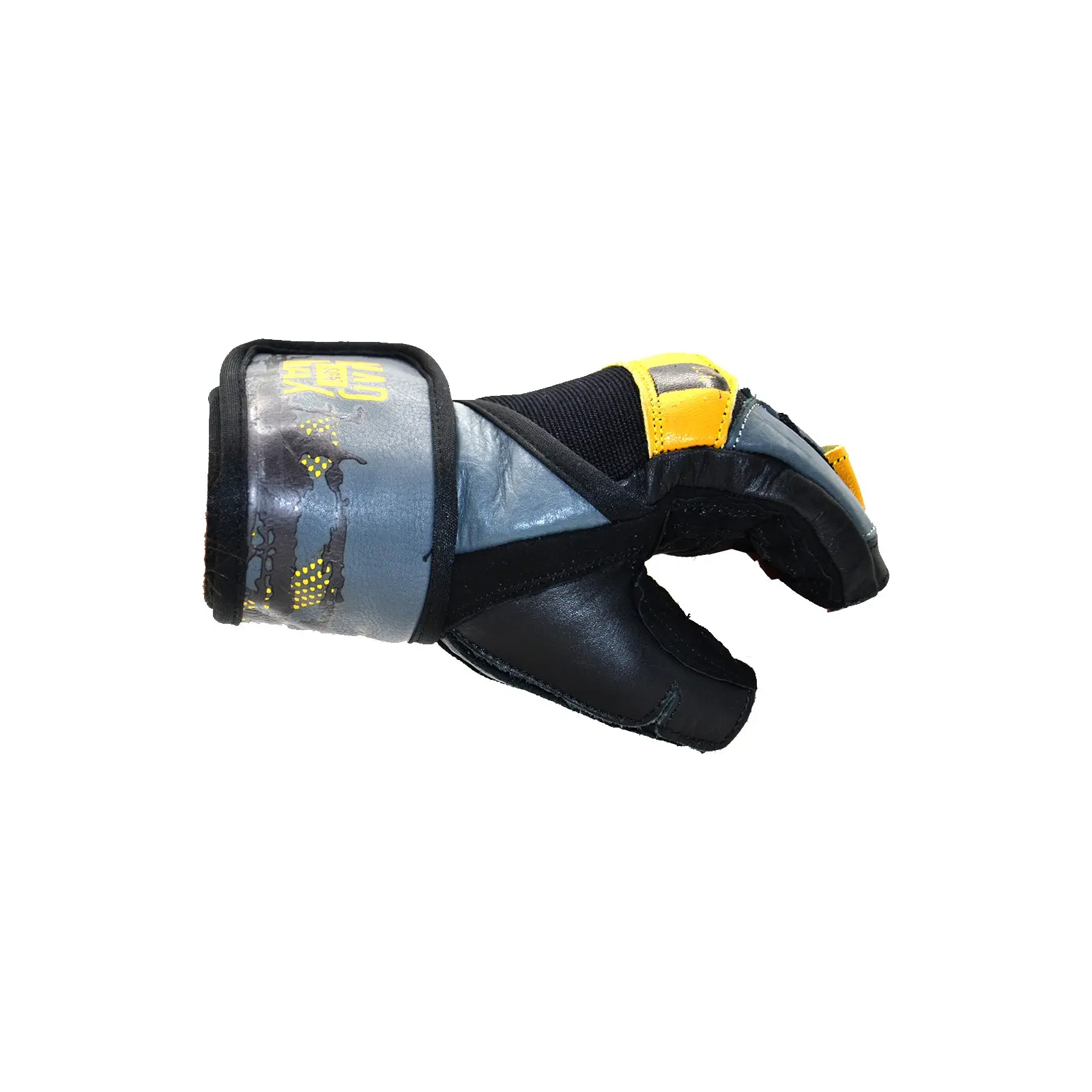 Перчатки для фитнеса MadMax MFG-880 Signature Black/Grey/Yellow XXL (MFG-880_XXL) изображение 6