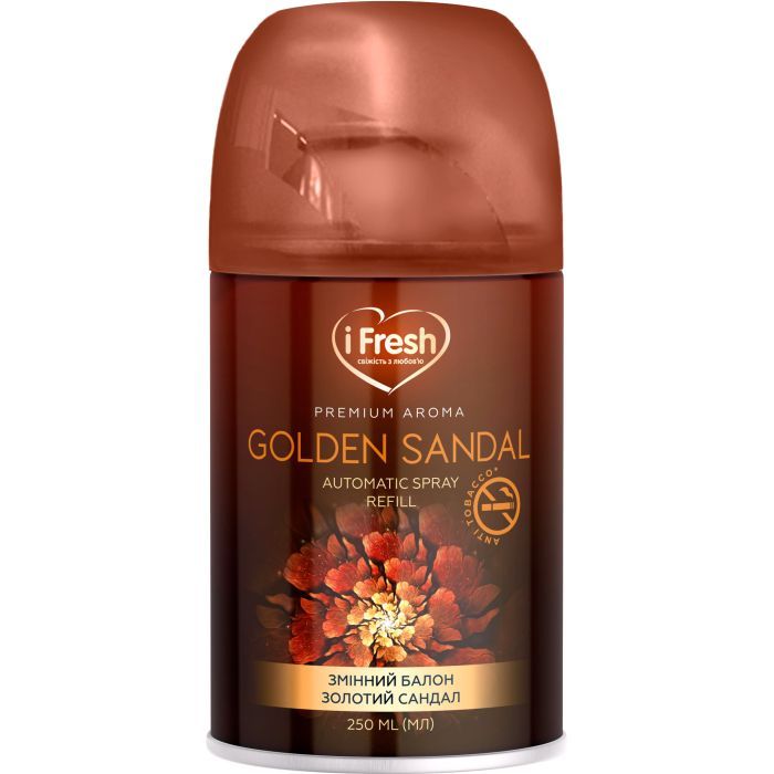 Освежитель воздуха iFresh Premium Aroma Golden Sandal Сменный баллон 250 мл (4820268100160)