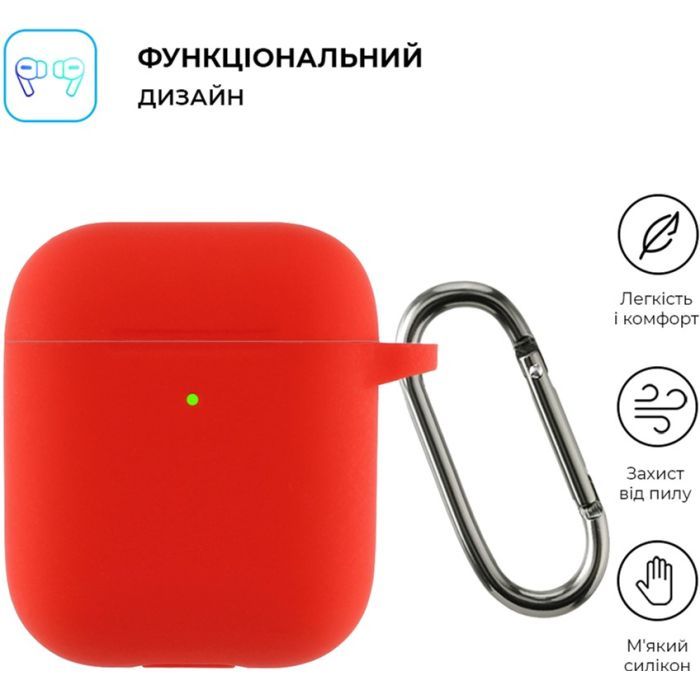 Чохол для навушників Armorstandart Ultrathin Silicone Case With Hook для Apple AirPods 2 Noctilucent (ARM59687) зображення 2