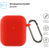 Чехол для наушников Armorstandart Ultrathin Silicone Case With Hook для Apple AirPods 2 Red (ARM59691) изображение 2