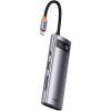 Порт-реплікатор Baseus 7-in-1 Metal Gleam Series Type-C to HDMI+USB+SD/TF Docking Station (WKWG020113) зображення 2