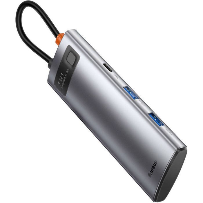 Порт-реплікатор Baseus 7-in-1 Metal Gleam Series Type-C to HDMI+USB+SD/TF Docking Station (WKWG020113) зображення 4