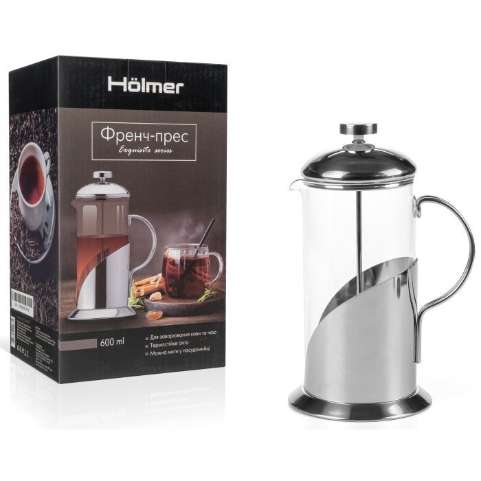 Френч-прес Hölmer Exquisite FP-00350-SS 350 мл Silver (FP-00350-SS Exquisite) зображення 5