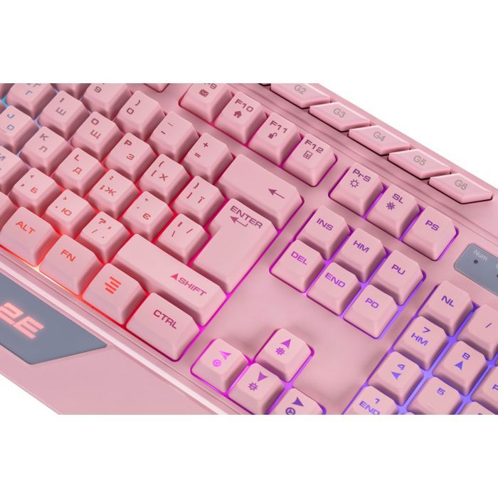 Клавиатура 2E Gaming KG315 RGB USB UA Pink (2E-KG315UPK) изображение 6