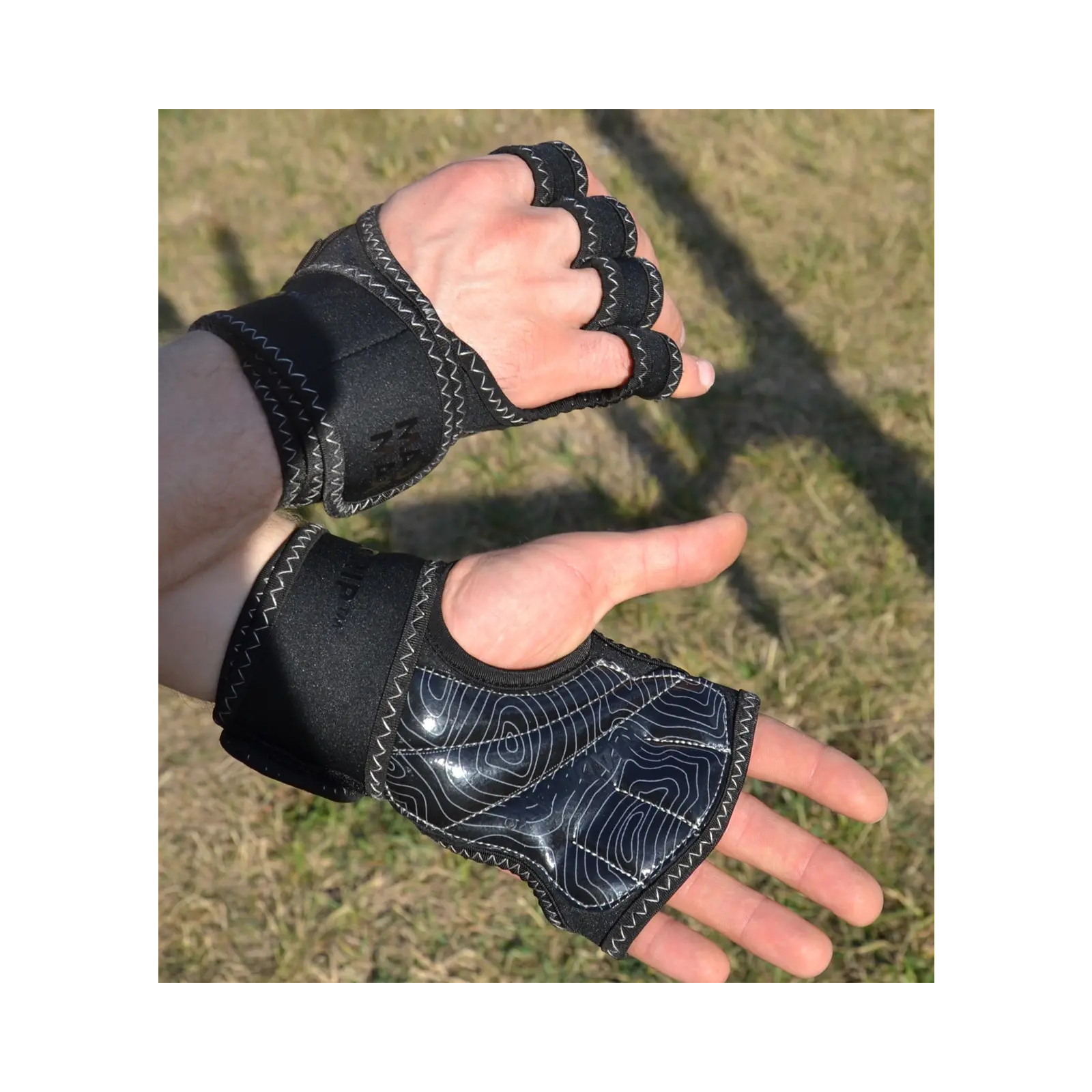 Перчатки для фитнеса MadMax MFG-303 MAXGRIP Neoprene Wraps Black/Grey L/XL (MFA-303_L/XL) изображение 6