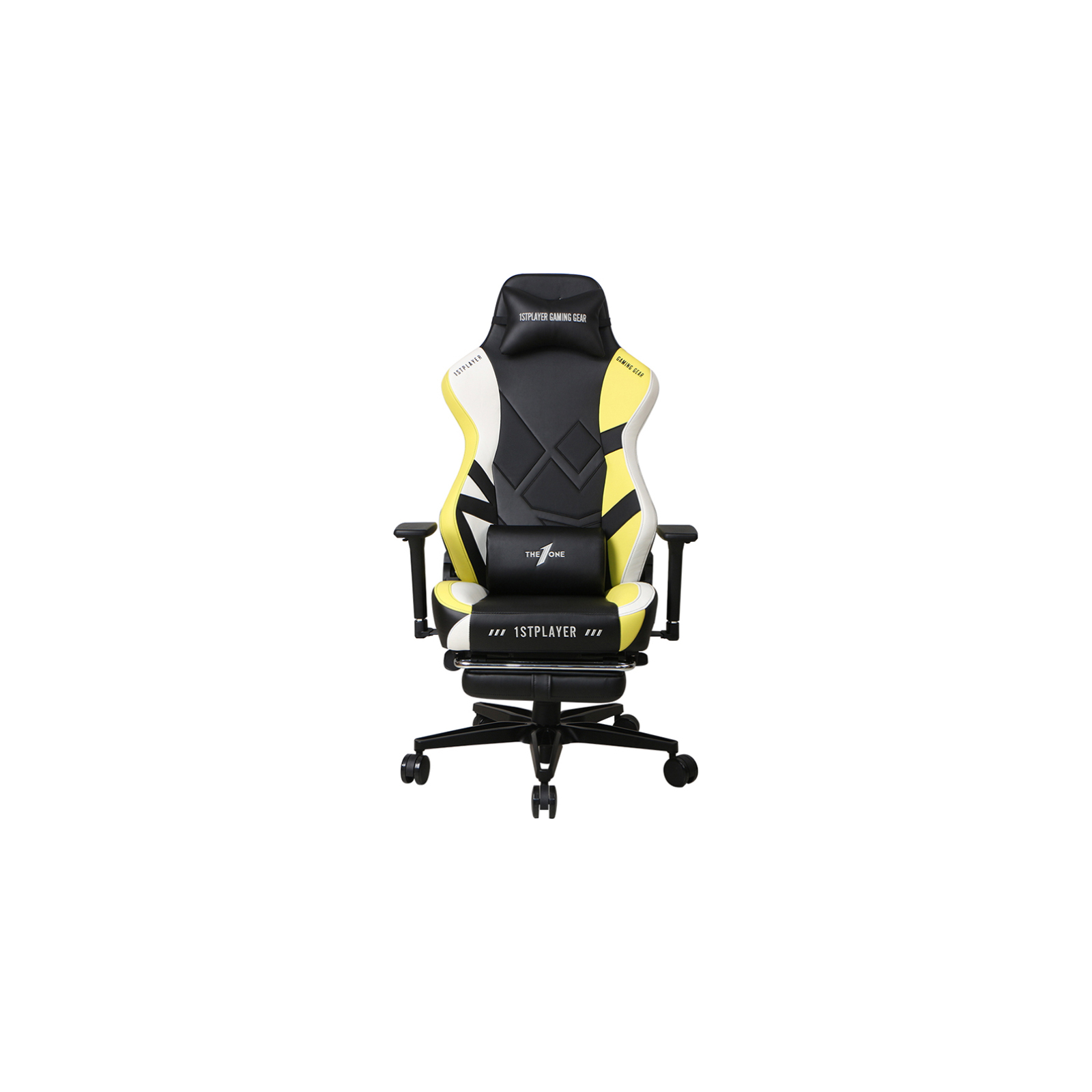 Кресло игровое 1stPlayer Duke Black-White-Yellow (Duke BlackWhiteYellow) изображение 2