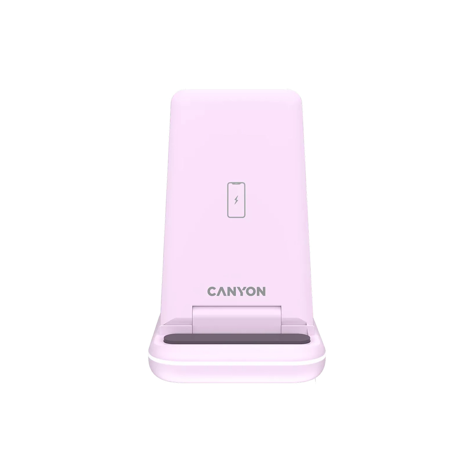 Зарядное устройство Canyon WS-304 Foldable 3in1 Wireless charger Iced Pink (CNS-WCS304IP) изображение 2