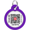 Адресник для животных WAUDOG Smart ID с QR паспортом "Градиент фиолетовый", круг 25 мм (225-4034) изображение 3