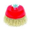 Щітка для електроінструменту Sigma дротяна чашеподібна 125мм М14x2мм латунированная 9014121 (9014121)