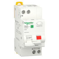 Фото - Автоматический выключатель Schneider Диференціальний автоматичний вимикач  Electric RESI9 6kA 1P+N 16A 