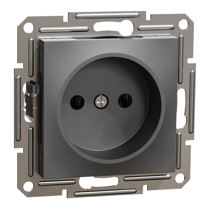 Розетка Schneider Electric ASFORA без заземлення антрацит (EPH3000171) изображение 2