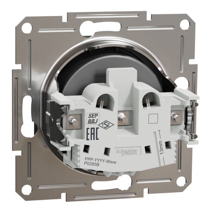 Розетка Schneider Electric ASFORA без заземлення антрацит (EPH3000171) изображение 7