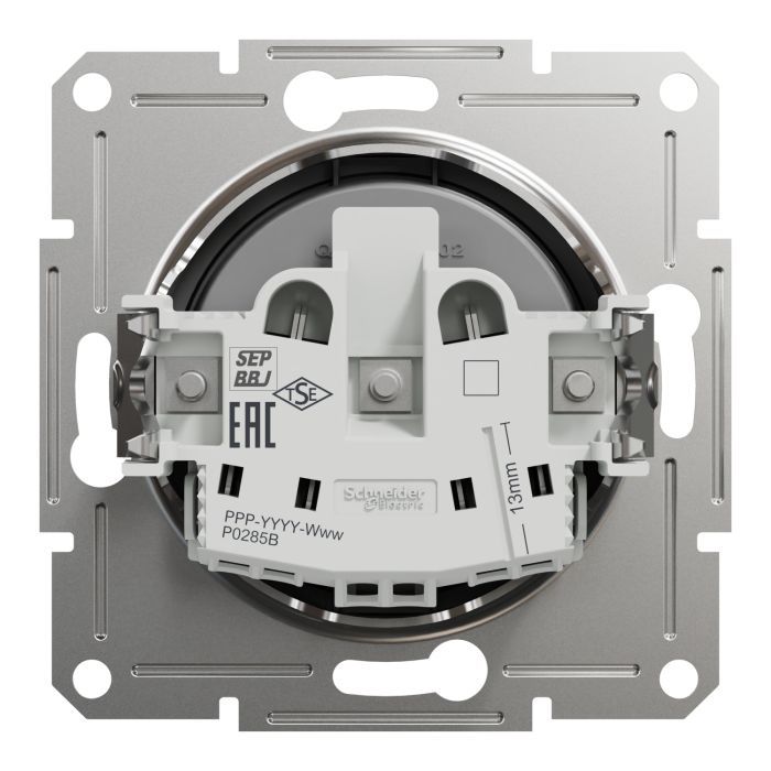 Розетка Schneider Electric ASFORA без заземлення антрацит (EPH3000171) изображение 8