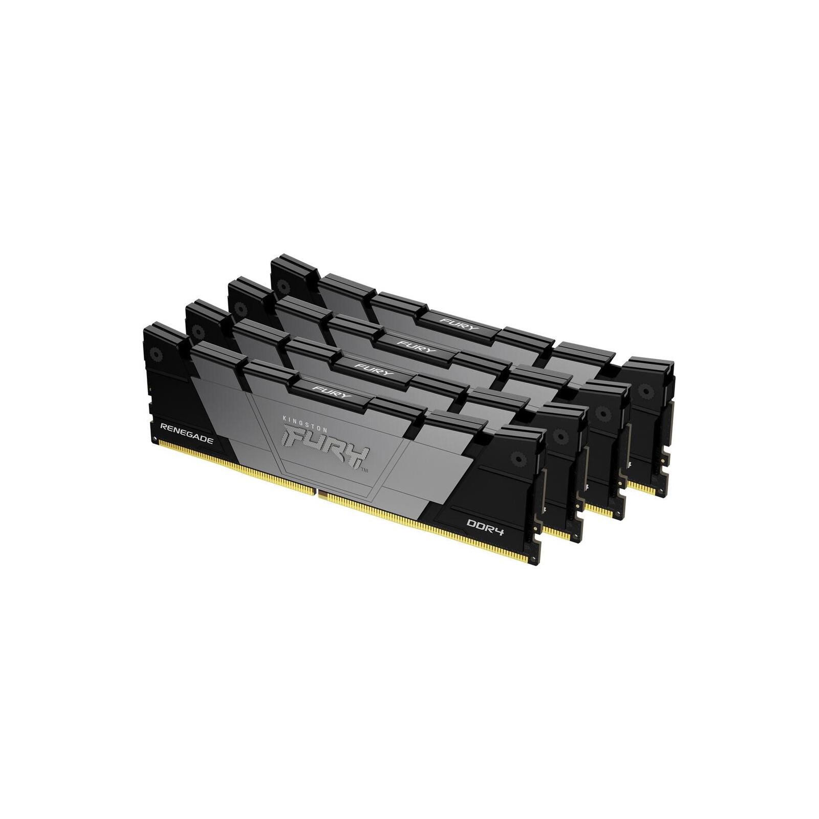 Модуль памяти для компьютера DDR4 128GB (4x32GB) 3200 MHz Fury Renegade Black Kingston Fury (ex.HyperX) (KF432C16RB2K4/128) изображение 2