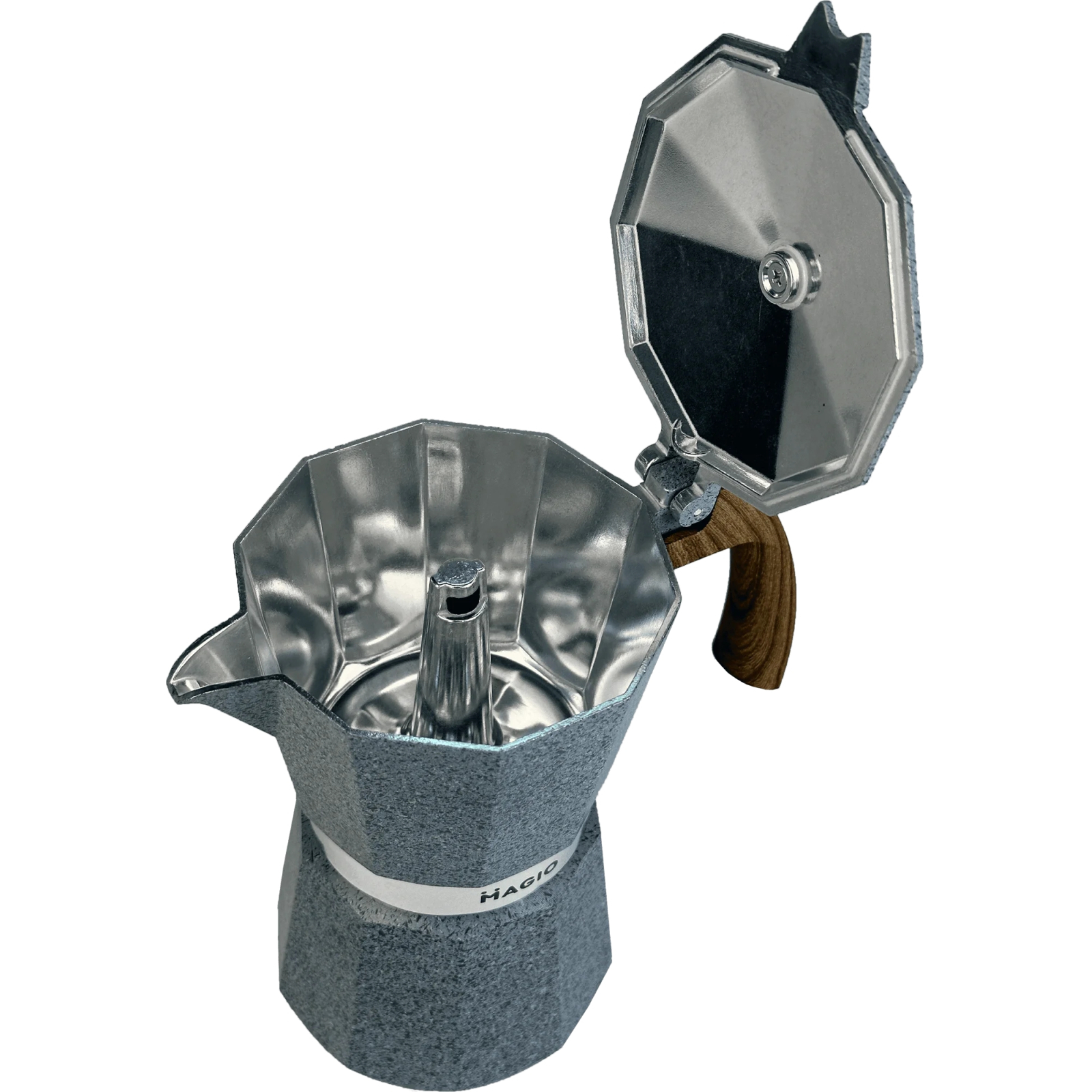 Гейзерна кавоварка Magio Сіра 9 порцій 450 мл (MG-1012) зображення 2