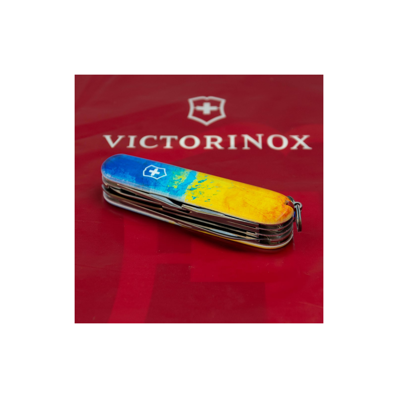 Нож Victorinox Huntsman Ukraine 91 мм Синьо-жовтий (1.3713.2.8) изображение 3
