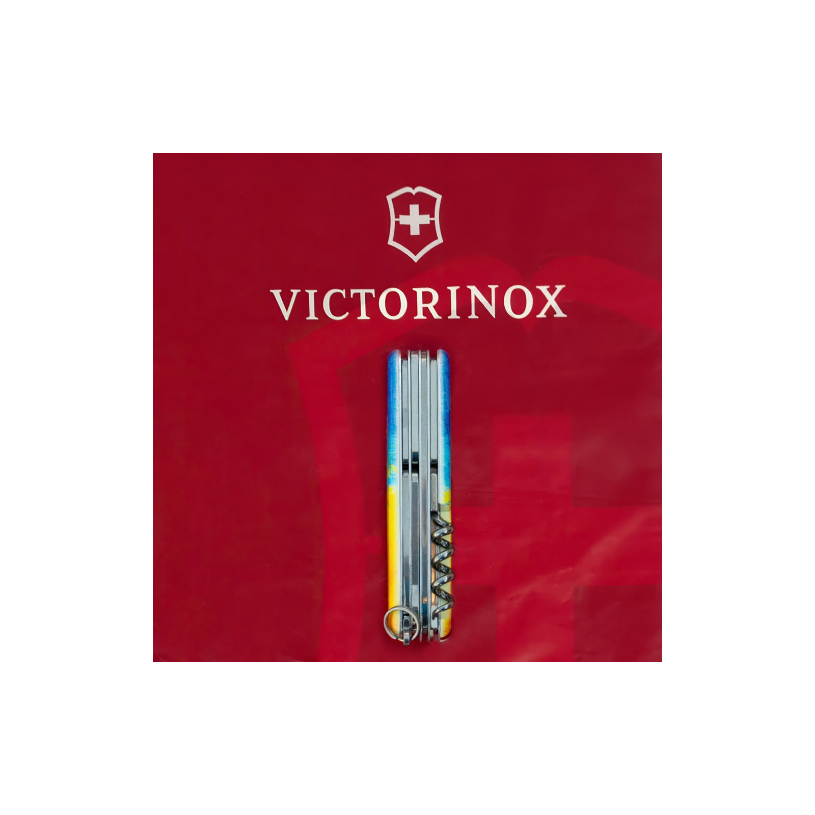 Нож Victorinox Huntsman Ukraine 91 мм Чорно-червоний (1.3713.3.1) изображение 8