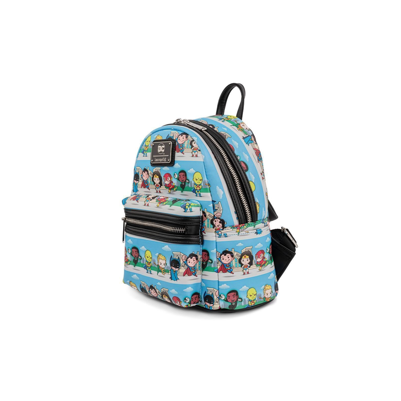 Рюкзак школьный Loungefly DC - Superheroes Chibi Lineup AOP Mini Backpack (DCCBK0062) изображение 2