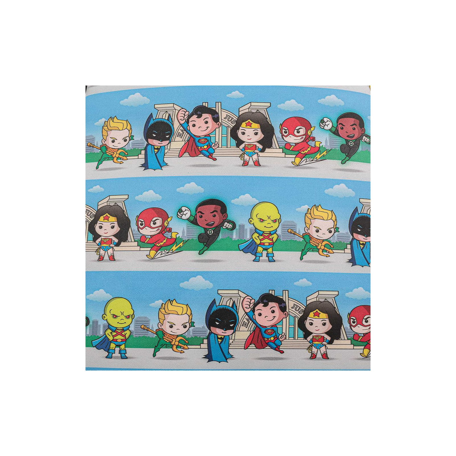 Рюкзак школьный Loungefly DC - Superheroes Chibi Lineup AOP Mini Backpack (DCCBK0062) изображение 6