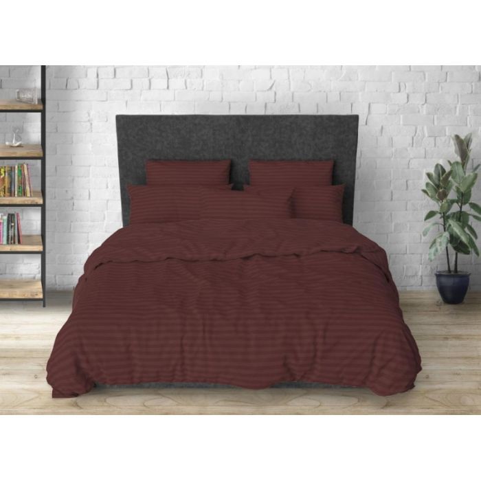 Підковдра MirSon Бязь 17-0617 Stripe Brown полуторна 143х210 см (2200008202637)