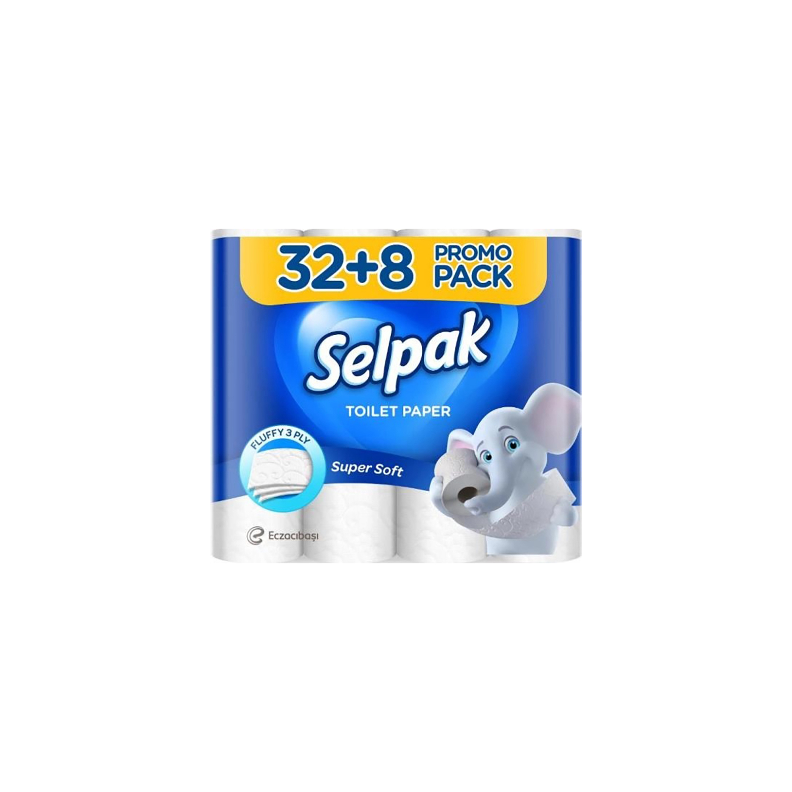 Туалетний папір Selpak 3 шари 32+8 рулонів (8690530059474)