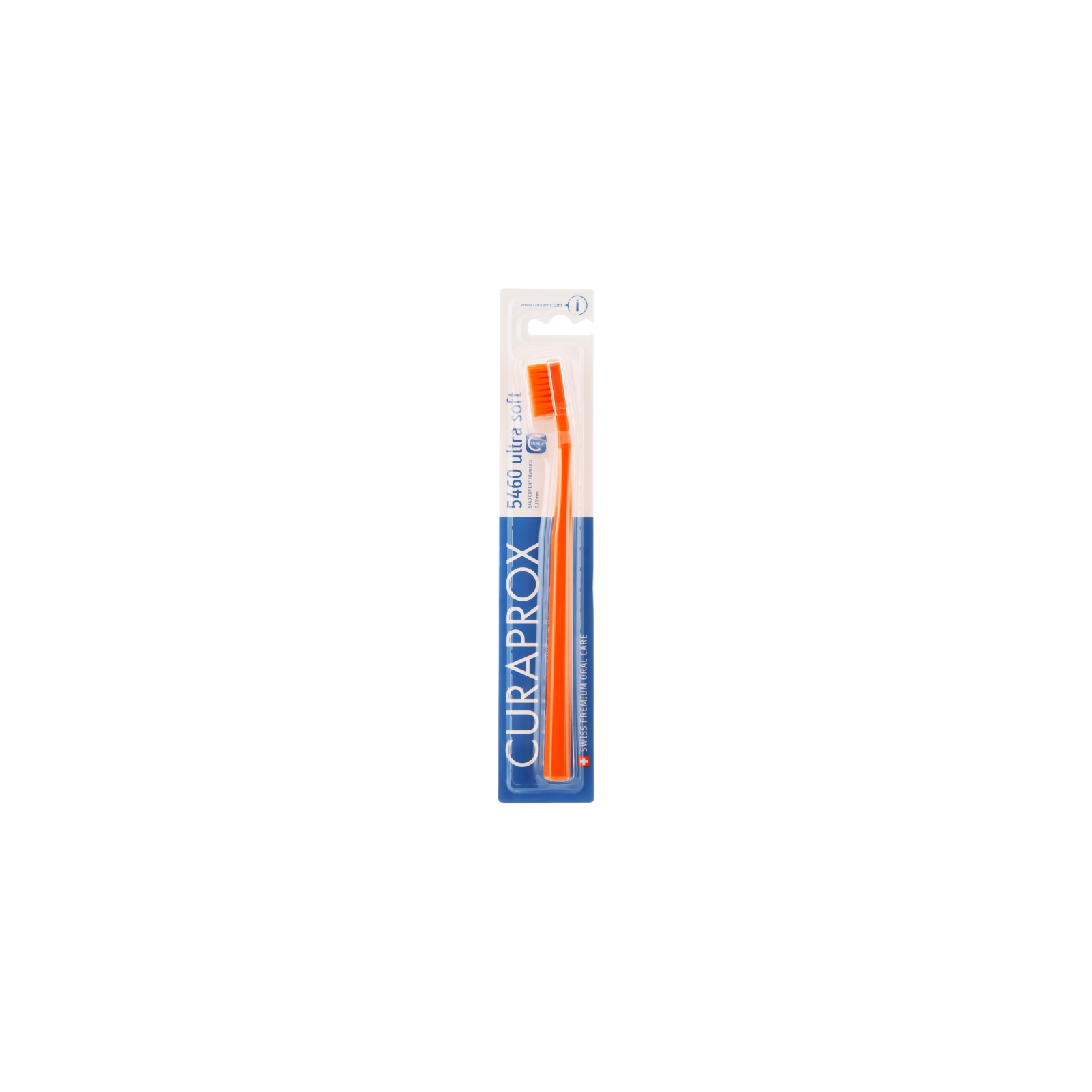 Зубная щетка Curaprox CS 5460 Ultra Soft Ультрамягкая D 0.10 мм Оранжевая с оранжевой щетиной (CS 5460-05)