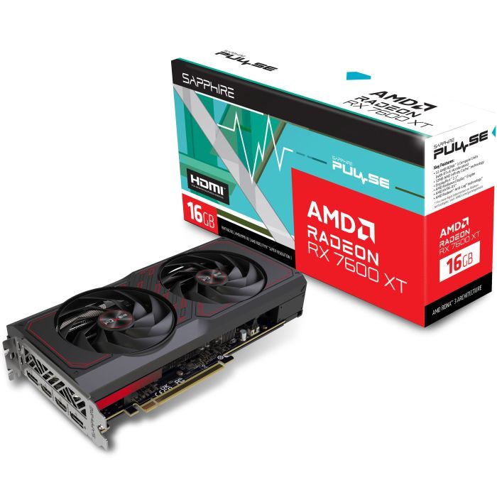 Видеокарта Sapphire Radeon RX 7600 XT 16GB PULSE (11339-04-20G) изображение 8