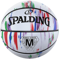 Фото - Баскетбольный мяч SPALDING М'яч баскетбольний  Marble Ball білий, червоний, синій Уні 7 84397 