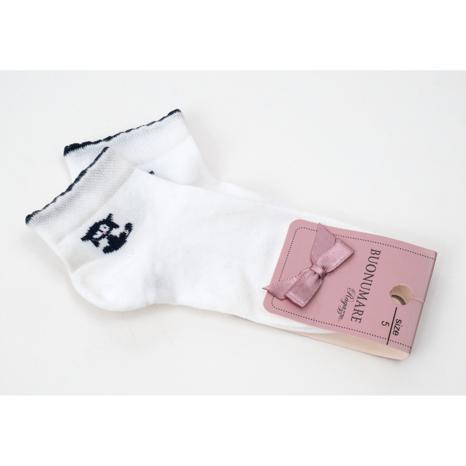 Шкарпетки дитячі BNM з котиком (M0C0201-0138-5G-white) зображення 3