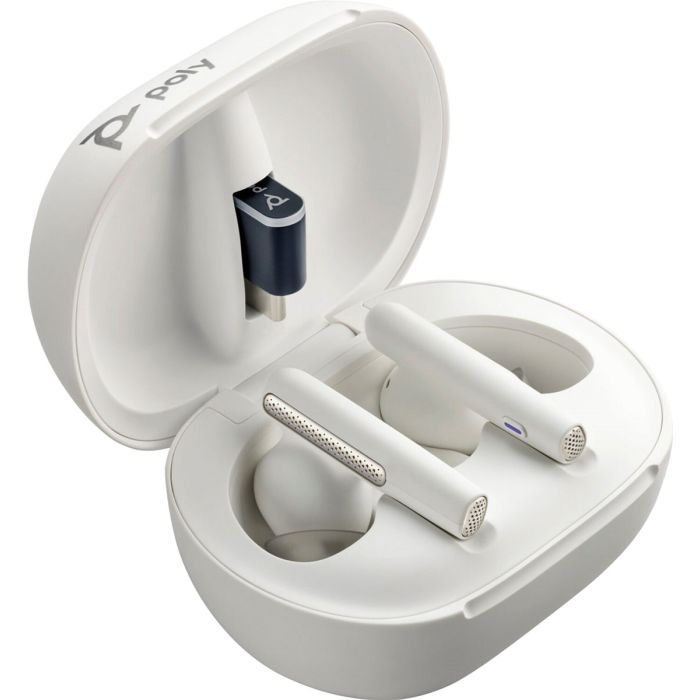 Навушники Poly TWS Voyager Free 60+ Earbuds + BT700C + TSCHC White (7Y8G6AA) зображення 3