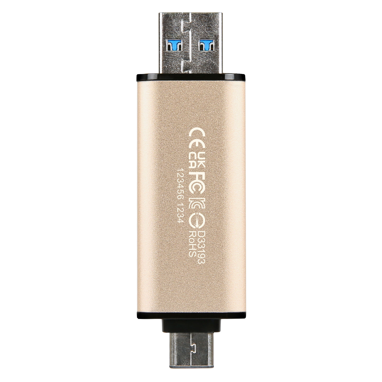 USB флеш накопитель Transcend 512GB JetFlash 930C Gold-Black USB 3.2/Type-C (TS512GJF930C) изображение 6