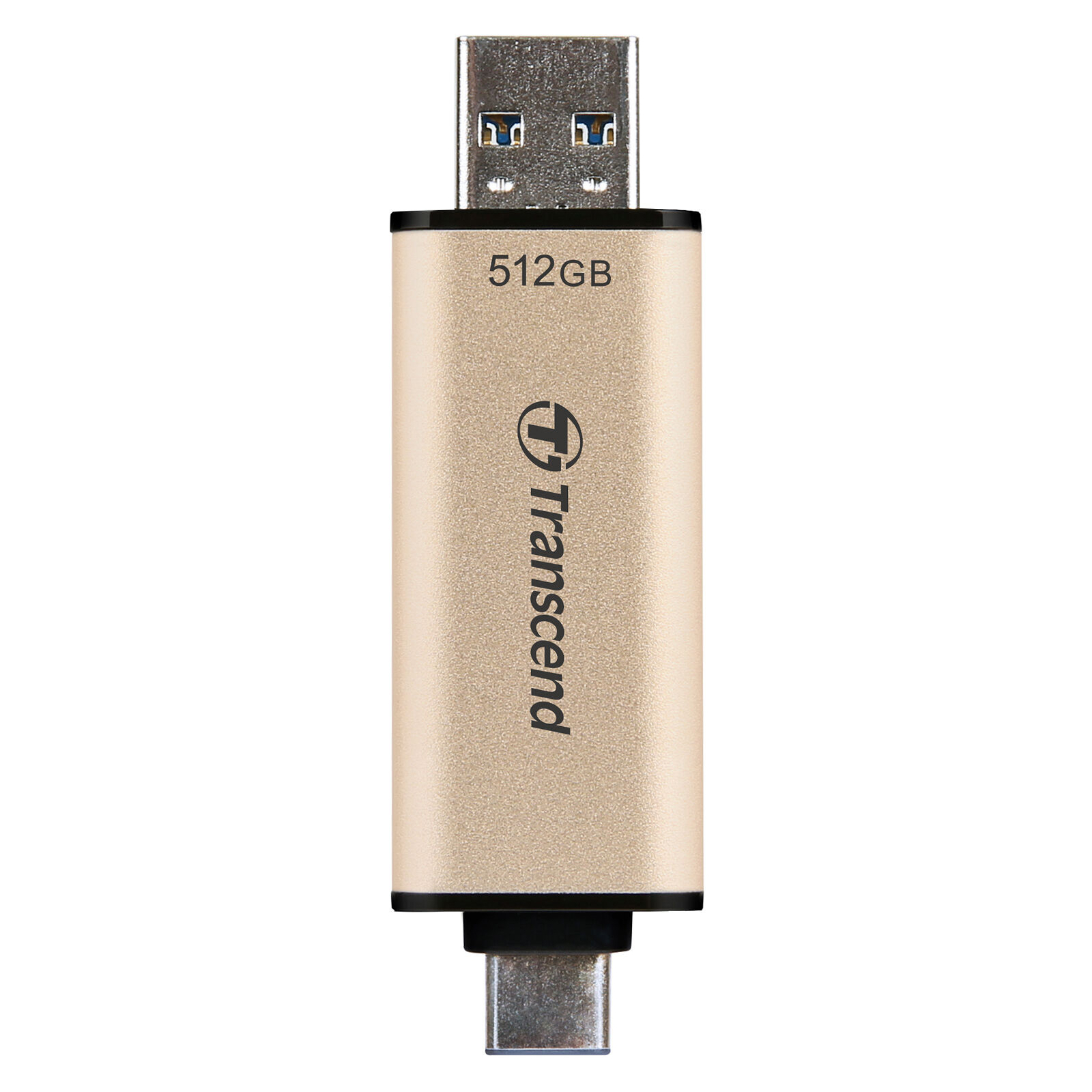 USB флеш накопитель Transcend 512GB JetFlash 930C Gold-Black USB 3.2/Type-C (TS512GJF930C)